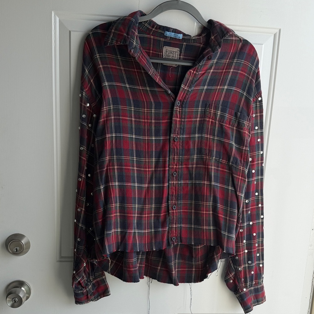 Plaid Button-Up Shirt